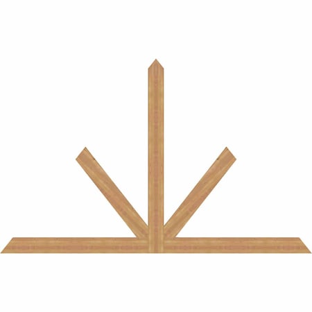 Ekena Millwork Saratoga Timber Gable Bracket, Western Red Cedar, 108"W x 68"H x 1 1/2"D x 5 1/2"F, 15/12 Pitch GBW108X68X0206SAR00SWR